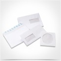 Φάκελλα CD 90gr 125 x 125 Λευκά με παράθυρο αυτοκόλλητο Typotrust (100 τεμ)
